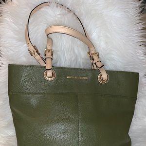 Army green leather MK bag